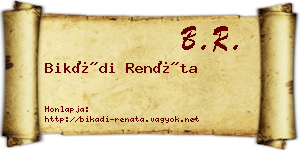 Bikádi Renáta névjegykártya